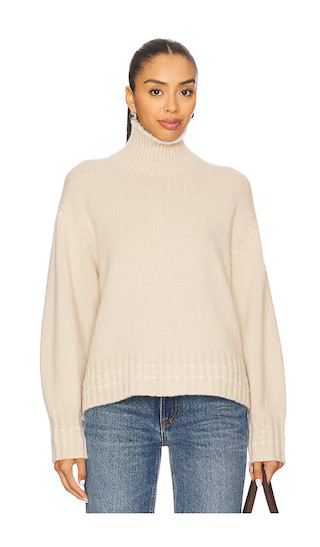 Cropped Rib Turtleneck in Sandstone | Revolve Clothing (Global)