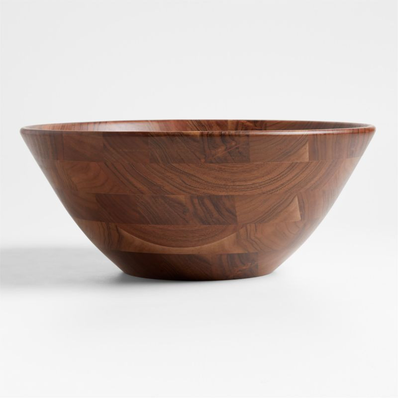 Carson 17.5" Acacia Wood Salad Serving Bowl + Reviews | Crate & Barrel | Crate & Barrel