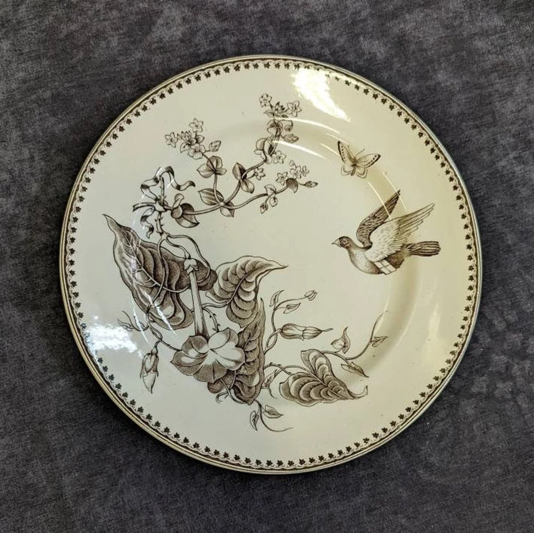 Ashworth Bros Mid 1800s Trentham Brown Pattern 8.25" and 9.5" Vintage Plates - Sold Seperately - ... | Etsy (Global)