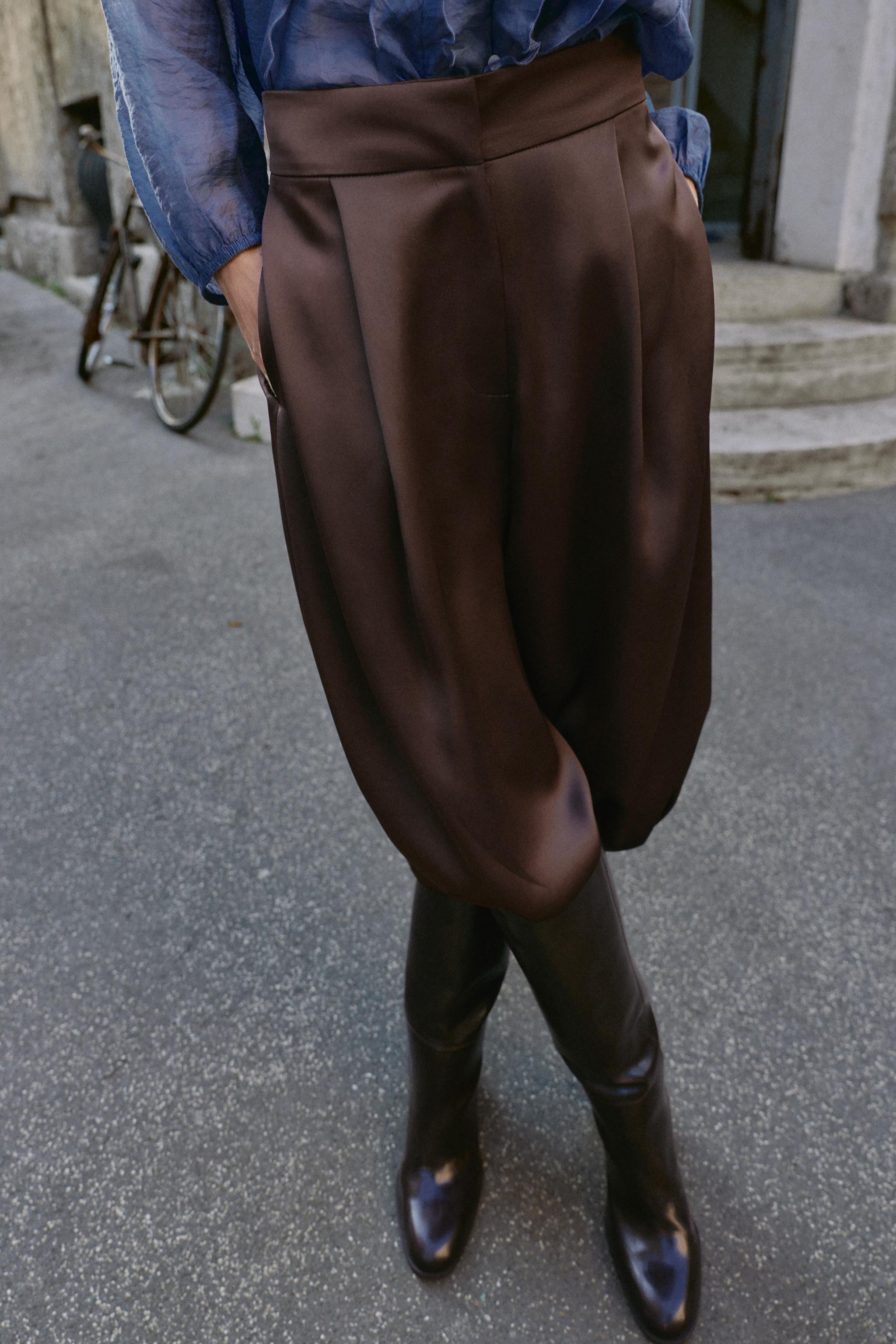 SATIN BALLOON PANTS | Zara US