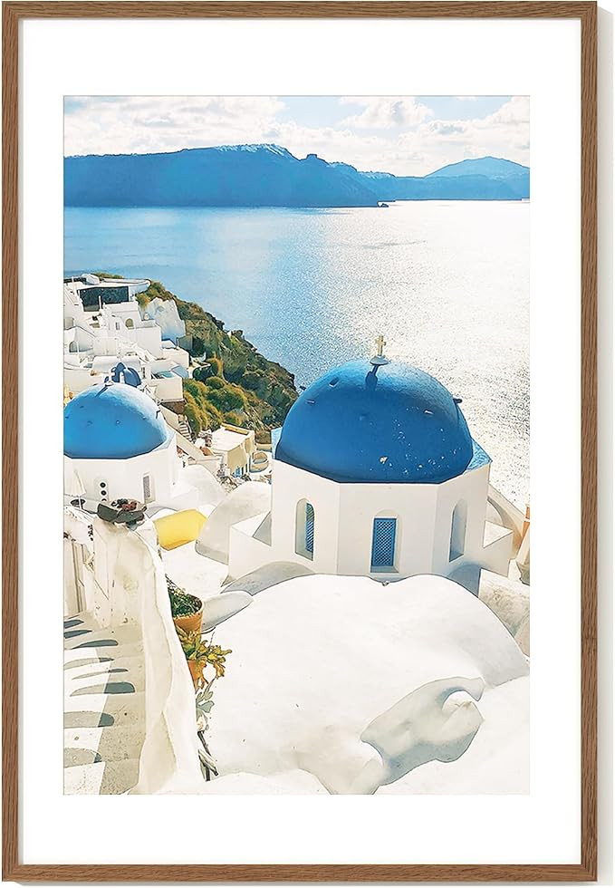 Axeman 24x36 Picture Frame with Mat for 20x30, Solid Oak Wood Poster Frame with Tempered Glass, W... | Amazon (US)