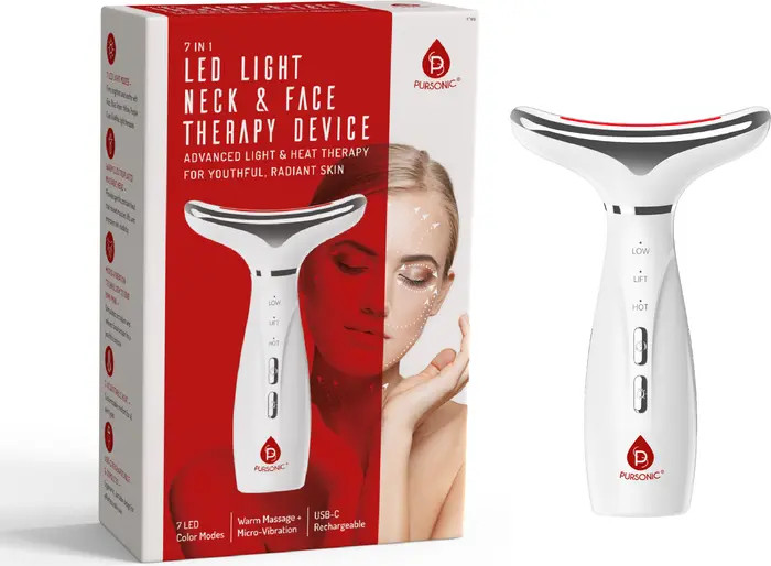 PURSONIC 7-Color LED Light Therapy Neck & Face Device | Nordstrom | Nordstrom