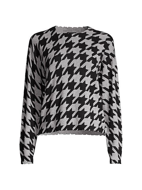 Houndstooth Cashmere Sweater | Saks Fifth Avenue