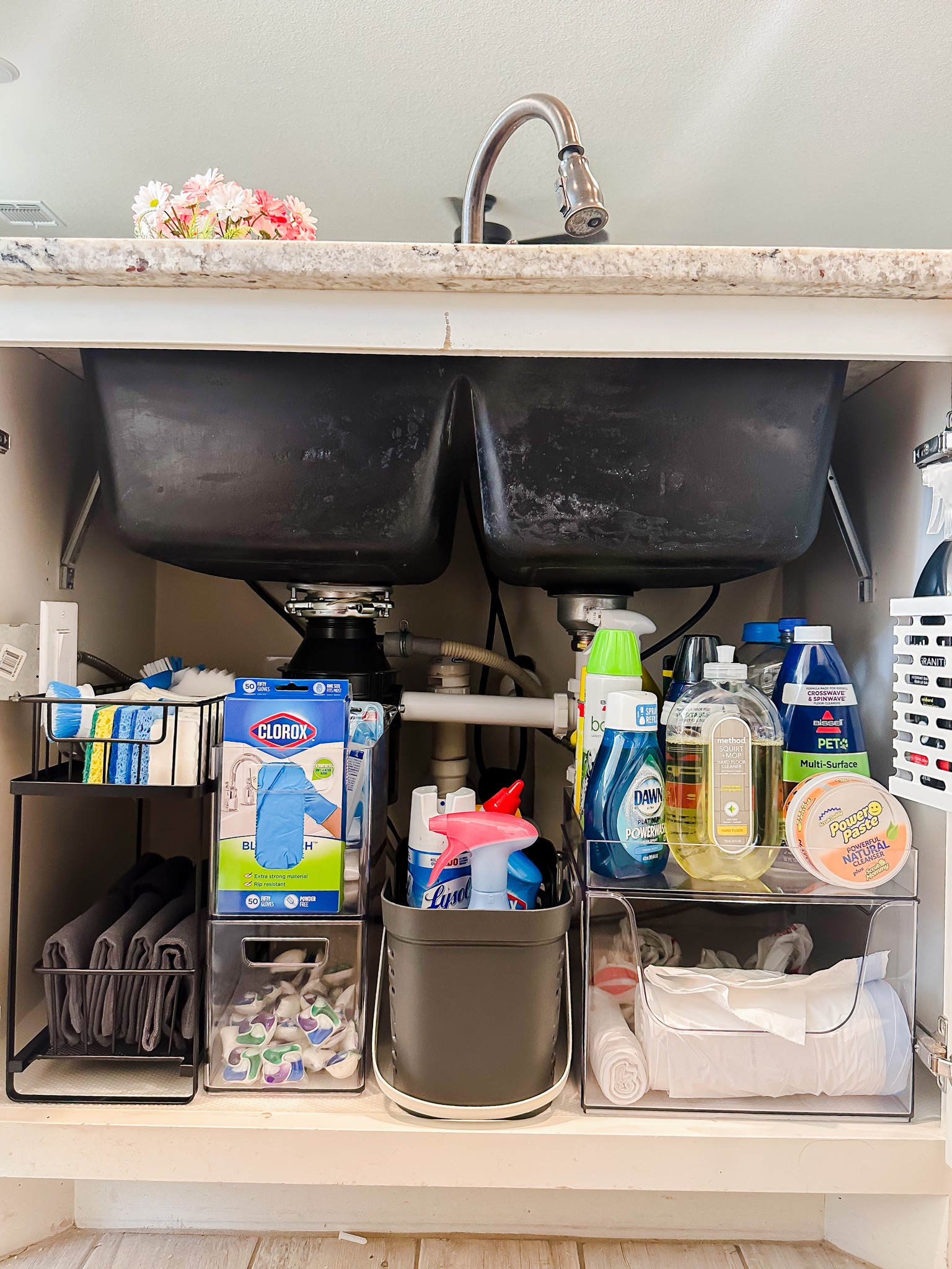 Under the kitchen sink organization! #organization #kitchenorganization #homeorganization 

#LTKhome #LTKunder50 #LTKFind