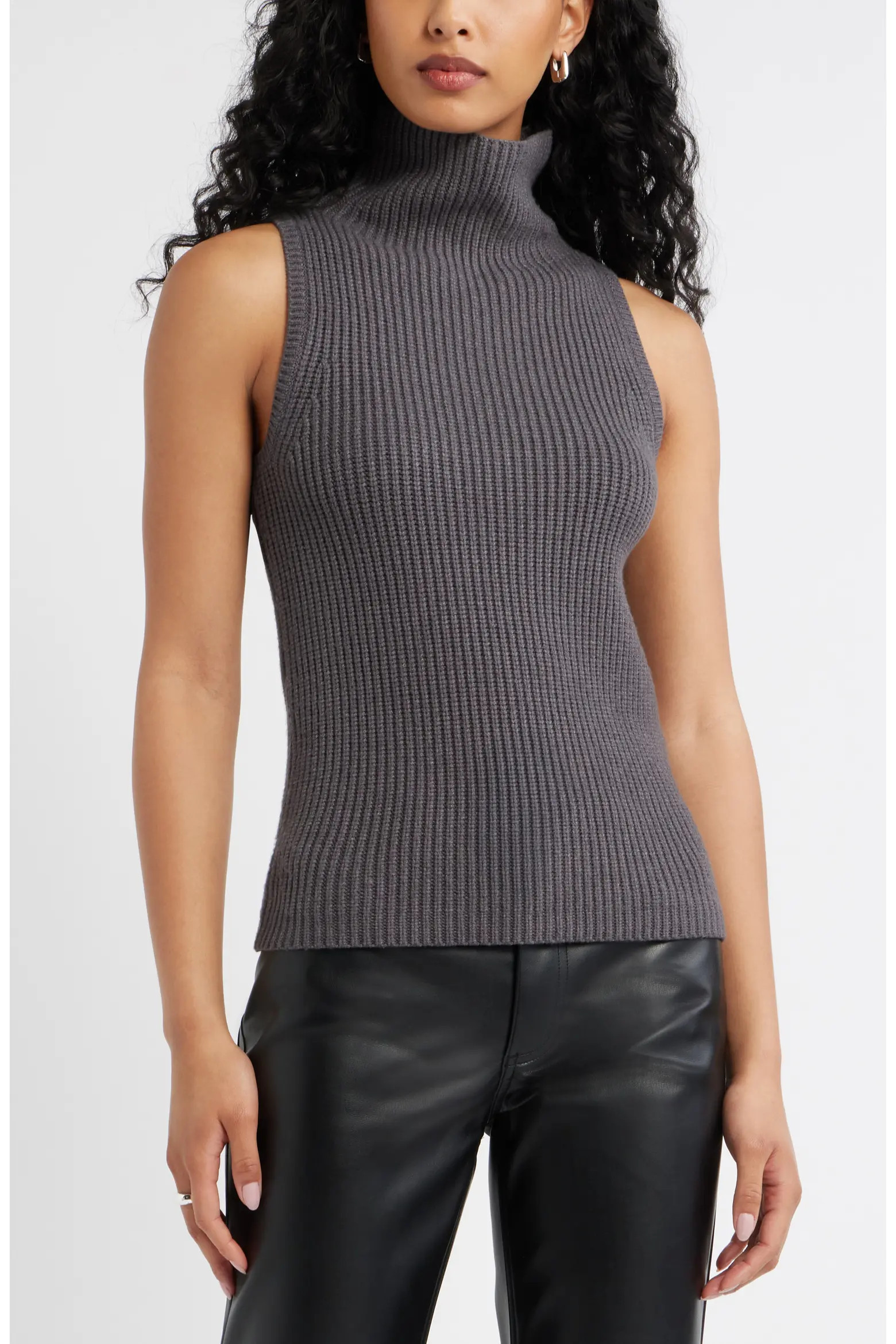 Sleeveless Funnel Neck Sweater (Women) | Nordstrom | Nordstrom