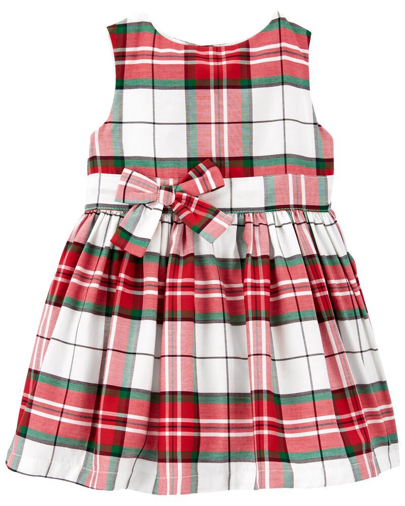 Plaid Sateen Holiday Dress | Carter's