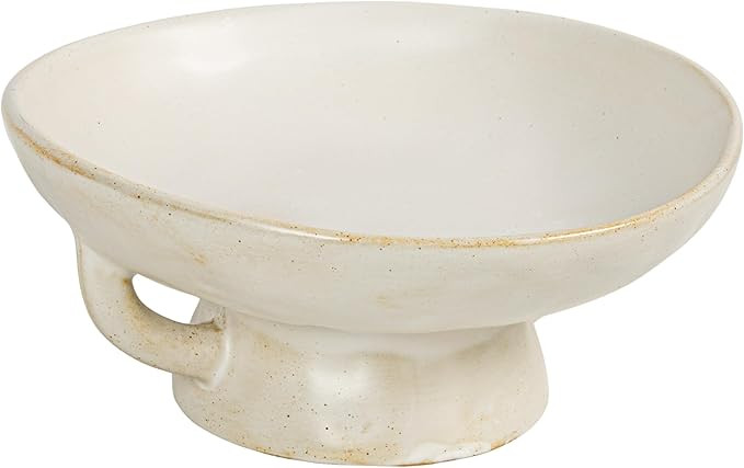 Creative Co-Op Stoneware Bowl w Reactive Glaze, White | Amazon (US)