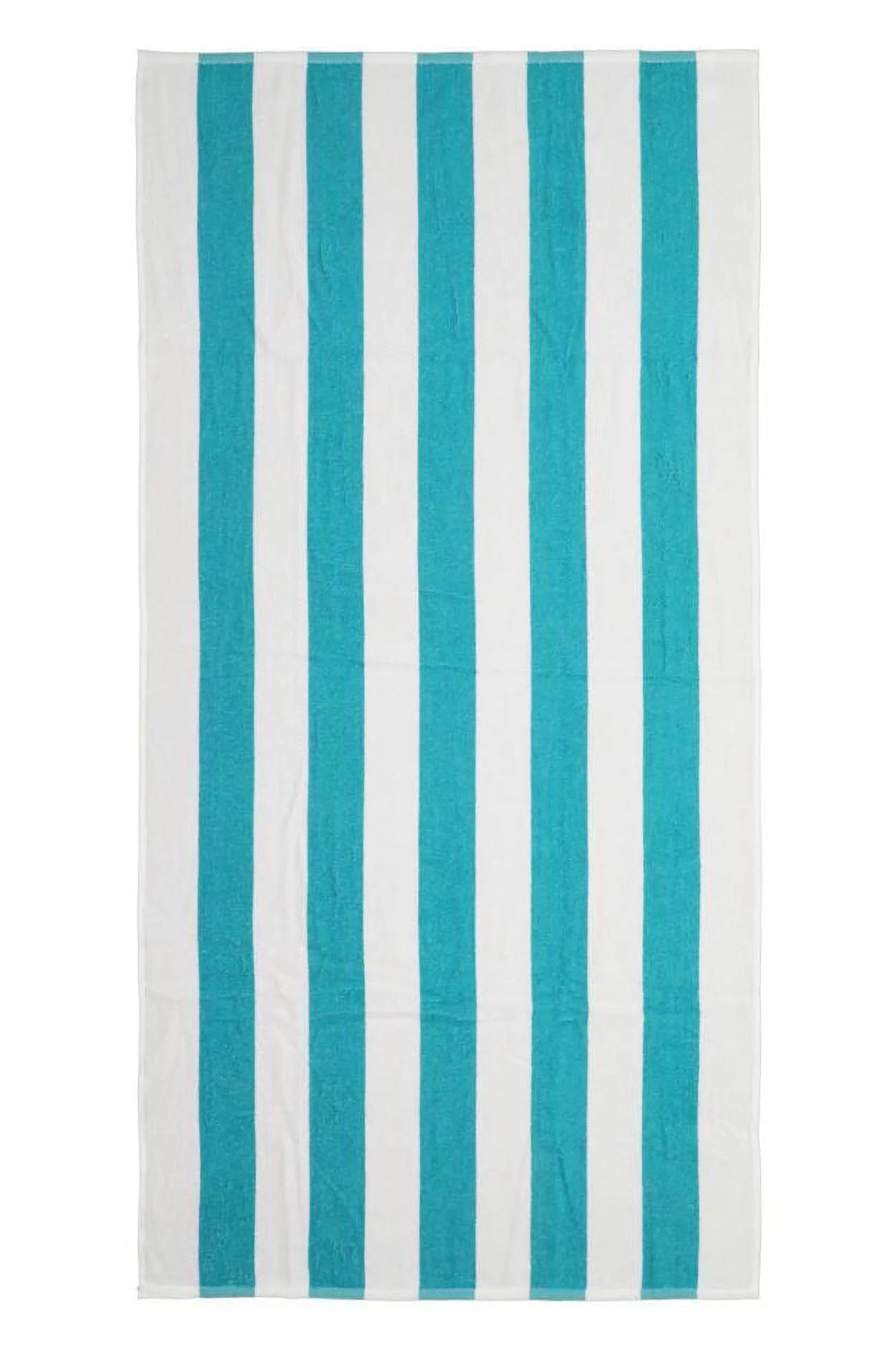 Mainstays Teal & White Cabana Stripe Beach Towel, 28" x 58" | Walmart (US)