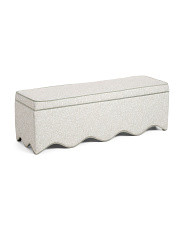 54.5x18 Scalloped Storage Bench | Chairs & Seating | Marshalls | Marshalls