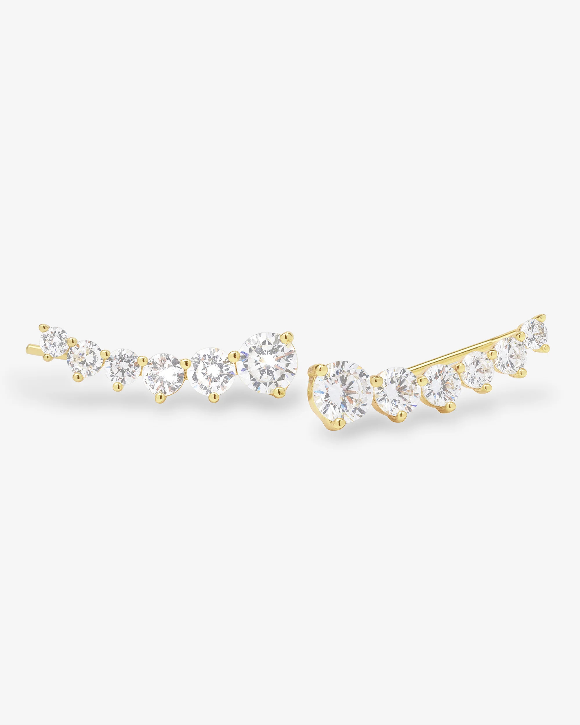 Not Your Basic Ear Crawler - Gold|White Diamondettes | Melinda Maria Jewelry