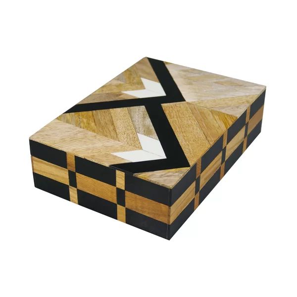 Boell Geometric Inlay Wood Box | Wayfair North America