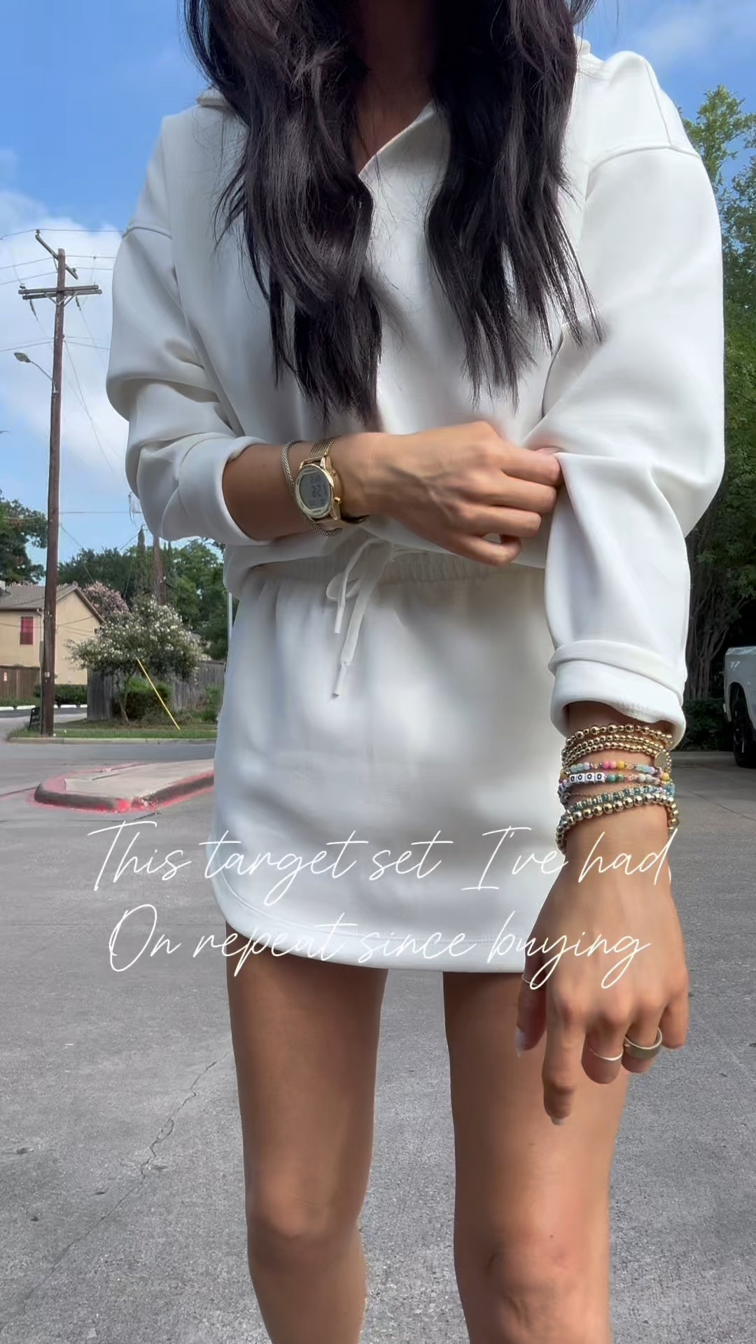 Size small in top & bottom! Skort has pockets, multiple color options, and cloud soft material!