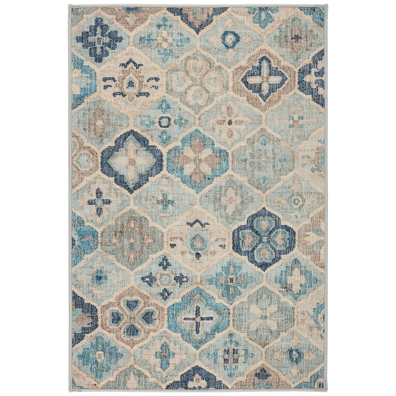 Pali Blue Machine Washable Rug | Annie Selke