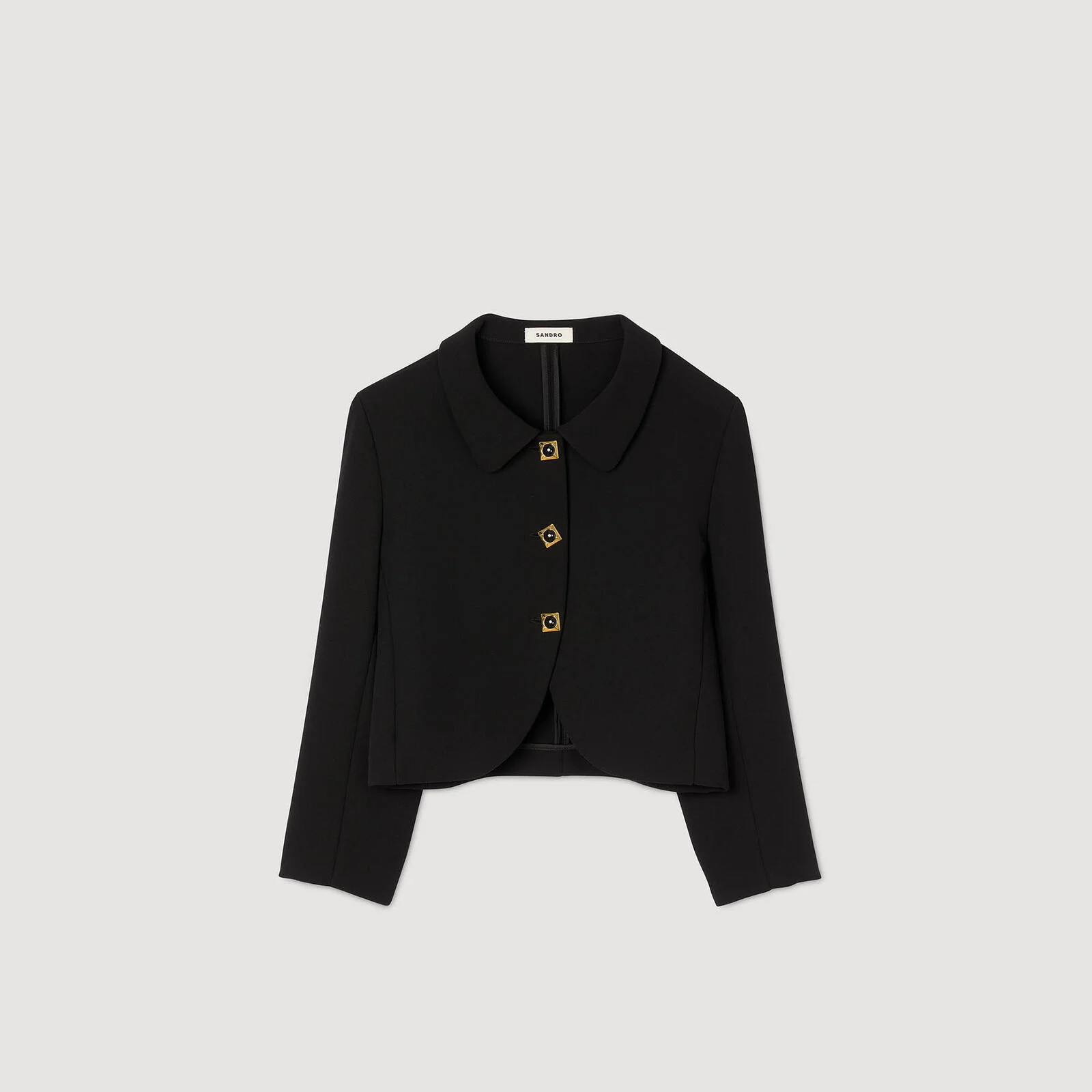 Cropped jacket with decorative buttons | Sandro US | Sandro-Paris US