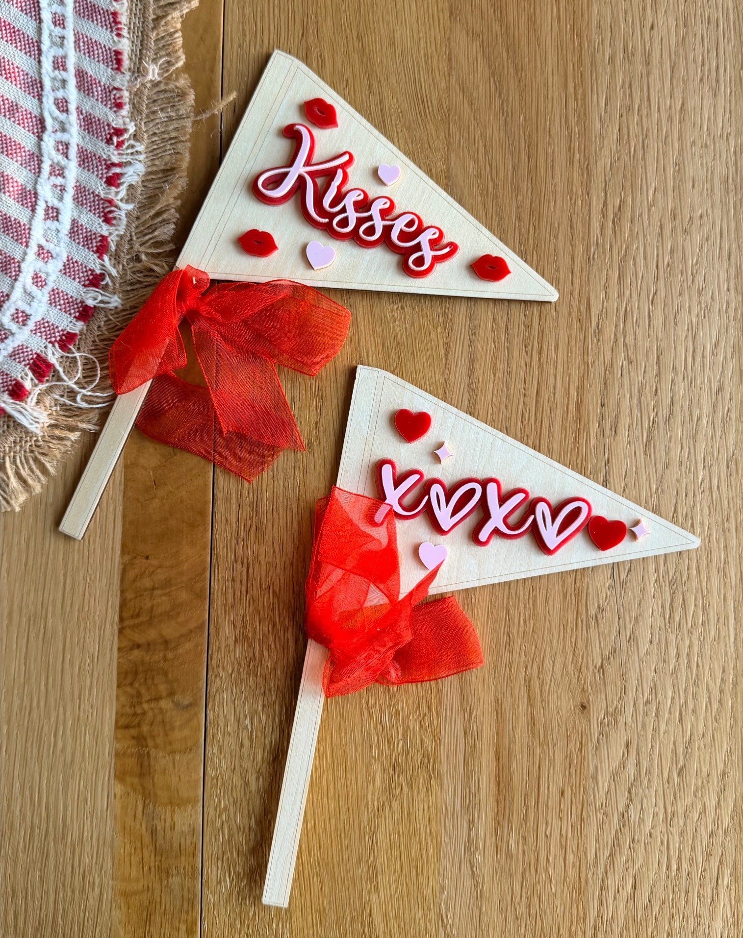 Cutest handmade Wooden flags for valentines day baskets. 
Valentine Pennant Wooden Flags - Valentine's Day Decorations, Wood Love Xoxo Kiss Pennant Flag, Love Basket Topper, Red Pink White Heart For Party Home Decorations


#LTKSaleAlert #LTKSeasonal #LTKmomlife