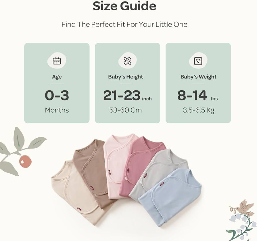 Momcozy Swaddles for Newborns, Quiet Fastener Swaddle for Infant 0-3 Months | Amazon (US)