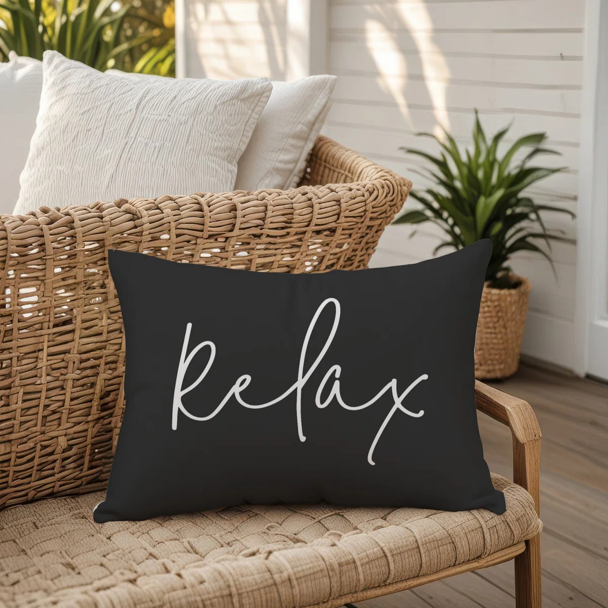 Relax Thin Outdoor Rectangular Pillow Cover & Insert | Wayfair North America