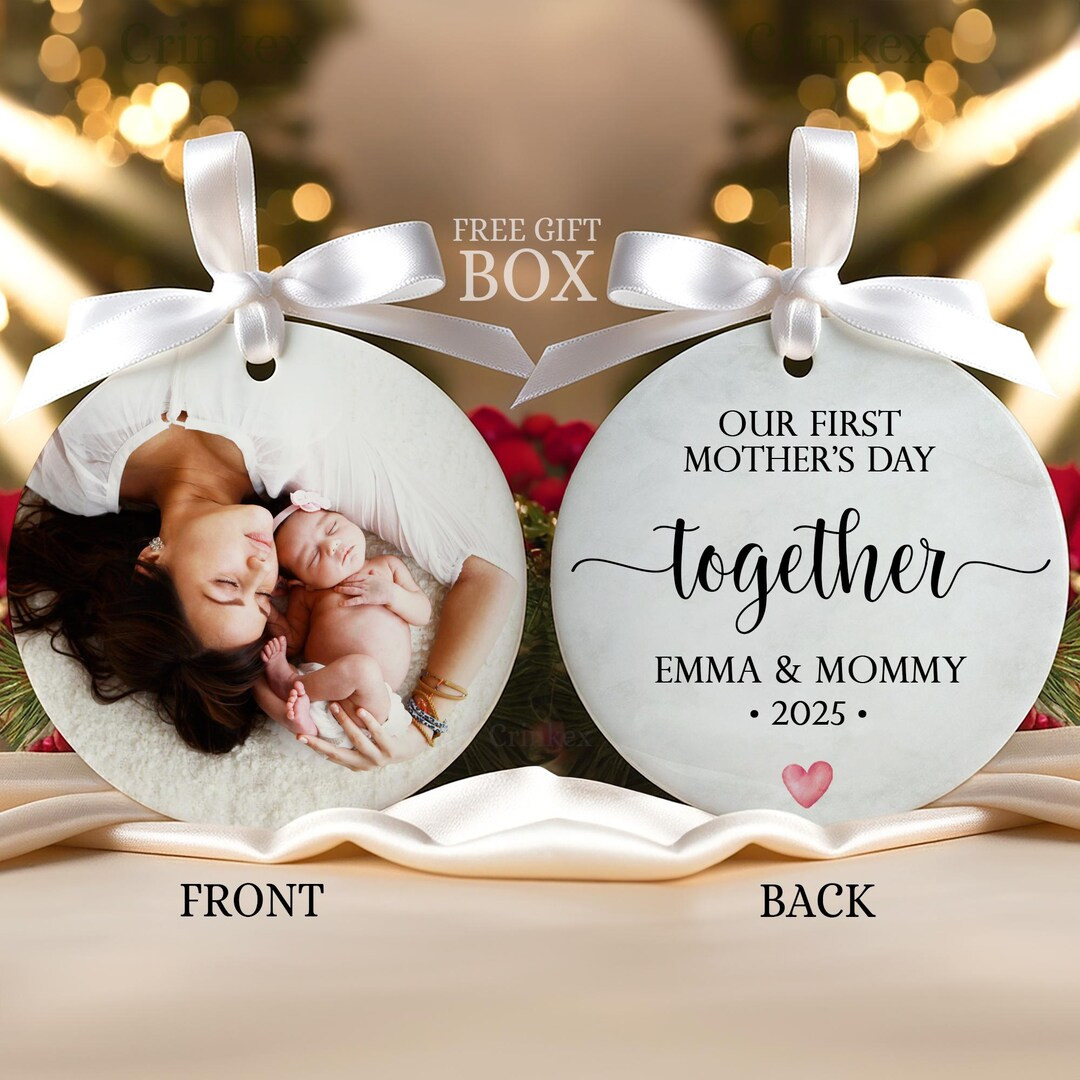 Personalized Firts Mother's Day Together Gifts. First Mother's Day Photo Ornament. New Mom Mother... | Etsy (US)