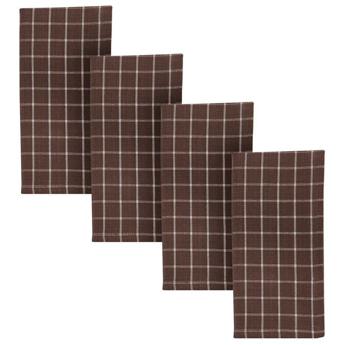 Ophelia & Co.  Family Brown Plaid Napkin Set of 4 | Wayfair | Wayfair North America