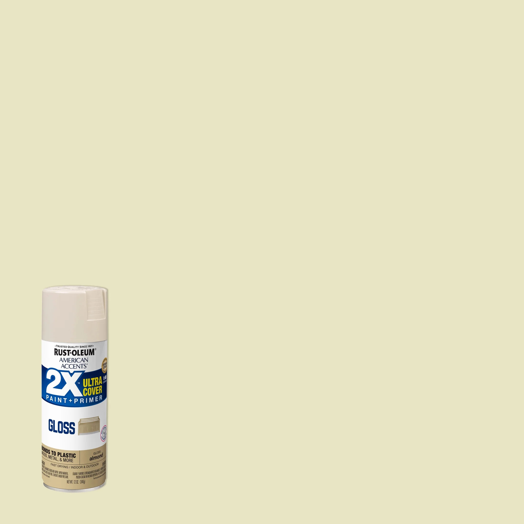 Almond, Rust-Oleum American Accents 2X Ultra Cover Gloss Spray Paint- 12 oz | Walmart (US)