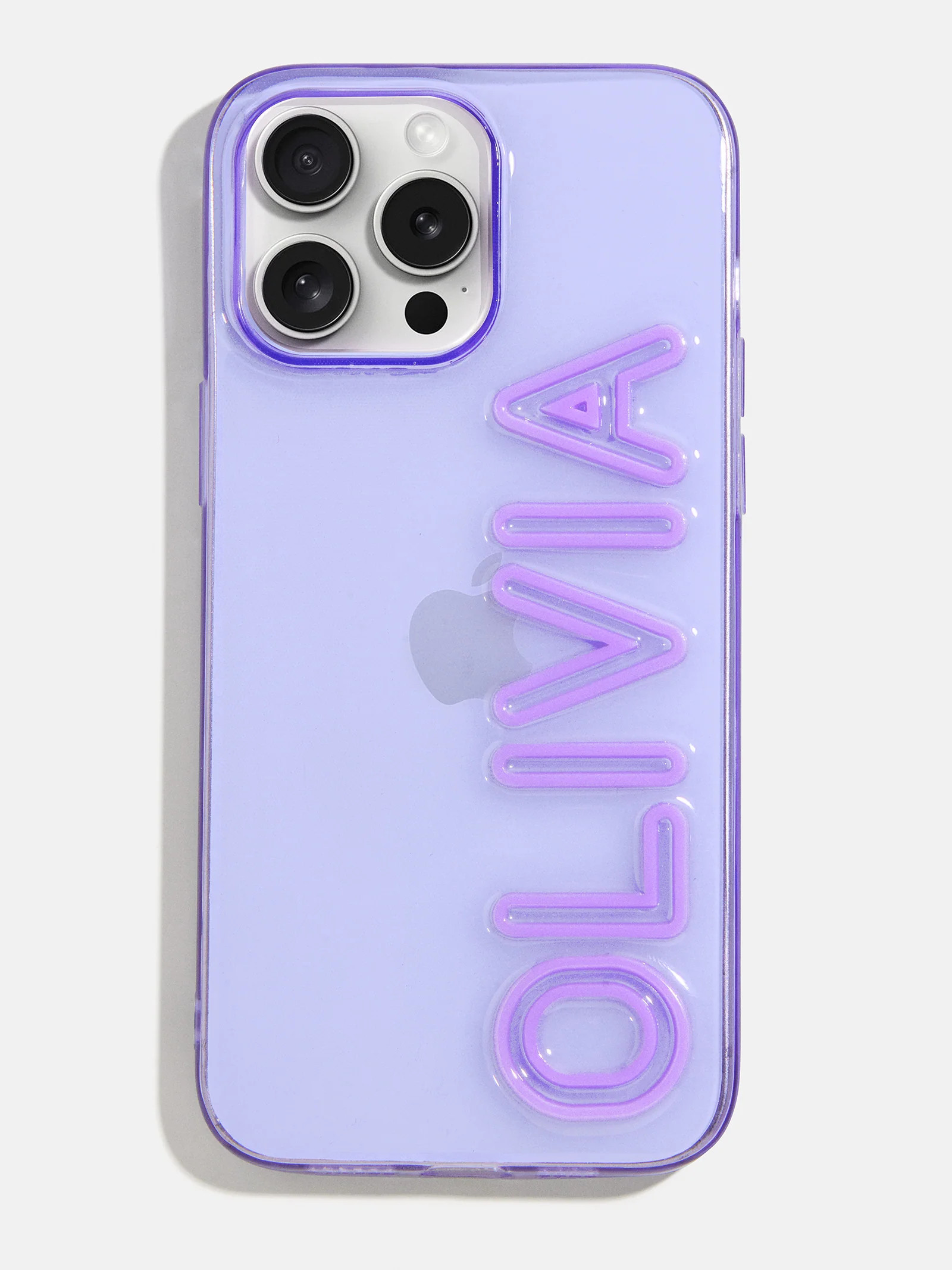 Fine Line Custom iPhone Case - Transparent Purple/Lavender | BaubleBar