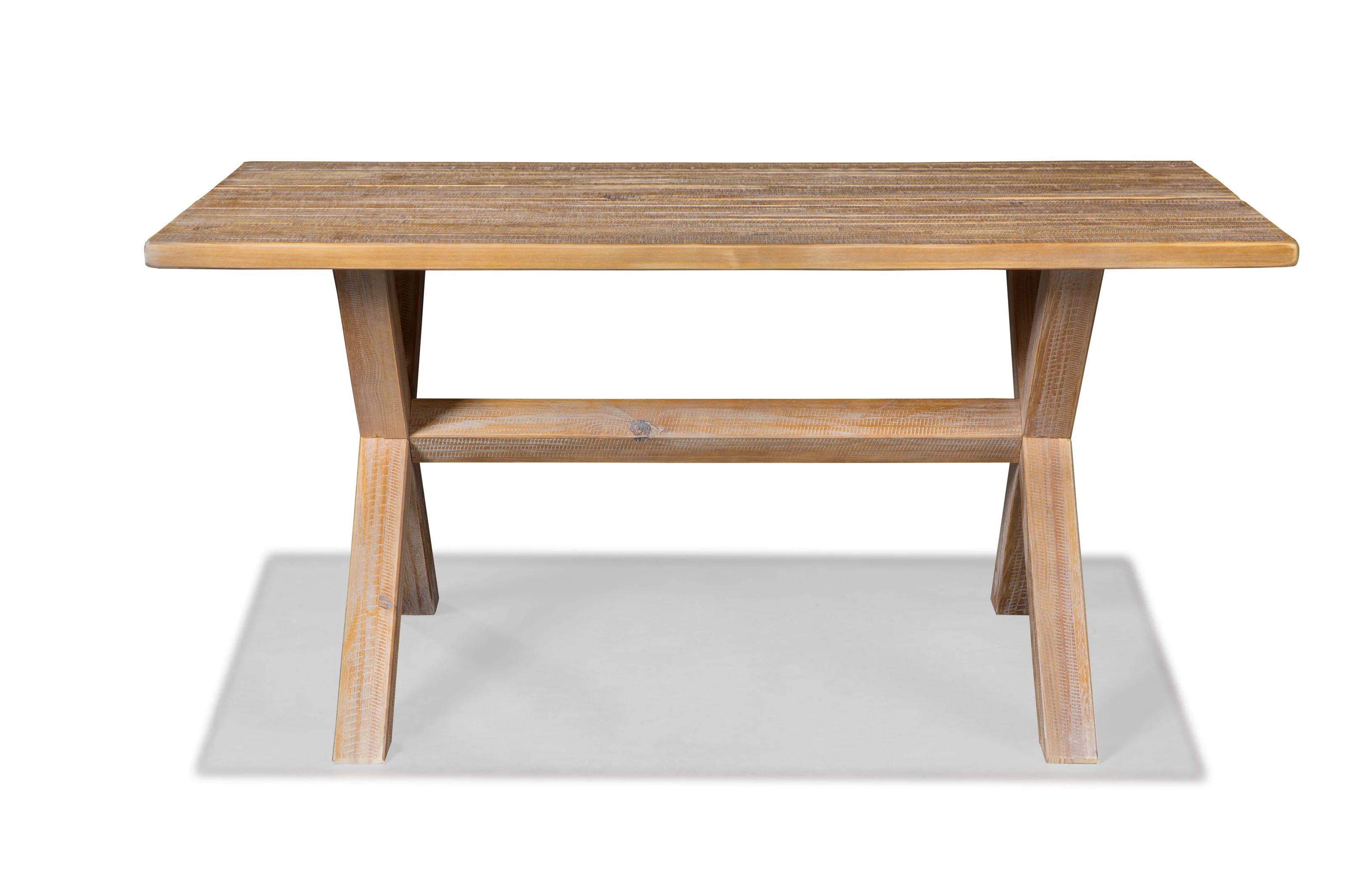 Montauk 63'' Pine Solid Wood Trestle Dining Table | Wayfair North America