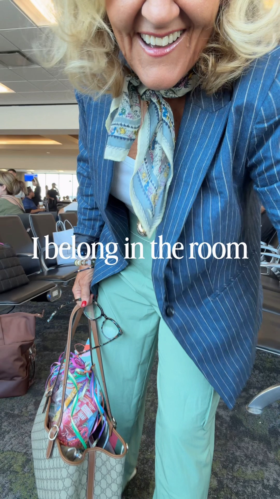 Sometimes being an older influencer, you can feel like you don’t belong. And there have been moments in this trip where I felt like I didn’t. But I’m here to stay and I know that you all need to know that. We matter! 

Blazer size 10, petite
Pants size medium regular
Tank size medium
20% off my bracelet stack code NANETTE20

#LTKOver40 #LTKCon #LTKTravel

#LTKSaleAlert