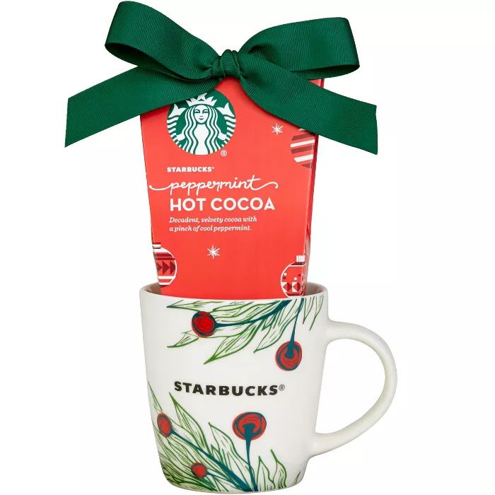 Starbucks Cup 'O Cheer Holiday Hot Chocolate Cocoa Gift Set, Includes Ceramic Mug and Peppermint ... | Target