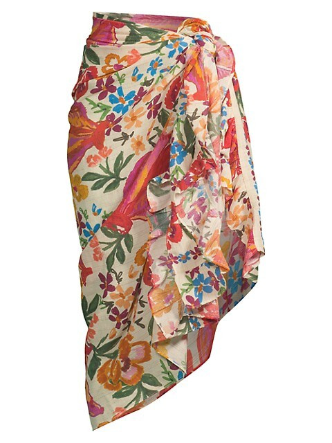 Spring Banana Cotton & Metallic Sarong | Saks Fifth Avenue