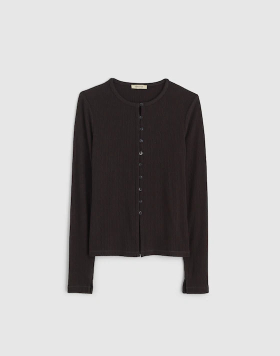 Pointelle Cutaway Cardigan | Madewell