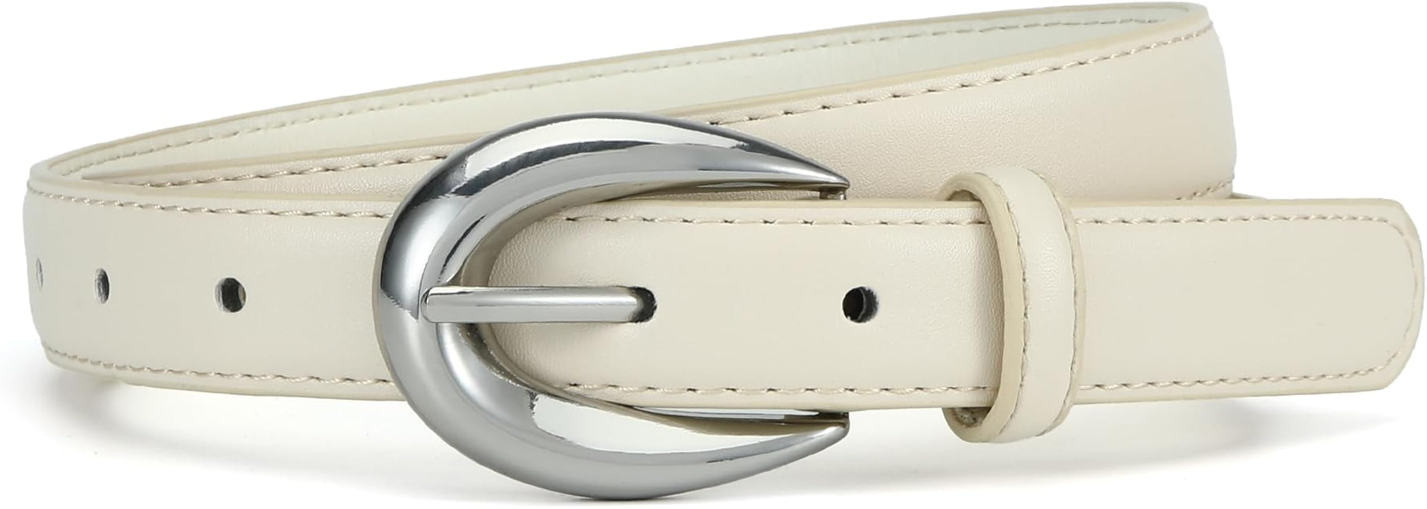 Earnda Women Belt for Jeans Pants Vintage Ladies Skinny Faux Leather Waist Belt with Gold/Silver ... | Amazon (US)