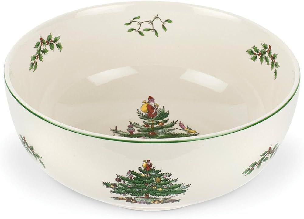 Spode Christmas Tree Serving Bowl | 9 Inch Serving Bowl for serving Pasta, Salad, Fruit and Side ... | Amazon (US)