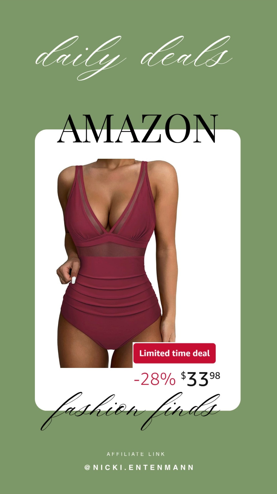 One piece mesh swimsuit with sleek fit and breathable detail adds modern edge and confidence, perfect for poolside or beach days.  

#Amazon #fashionfinds #swimsuit #shopping #styleinspo #budgetfriendly #closetessentials #practicalstyle #outfitideas #beachwear

#LTKdayinmylife #LTKootd #LTKSeasonal