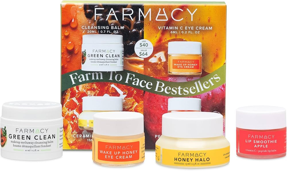 Farmacy Bestsellers Skin Care Set - Includes Green Clean Cleansing Balm, Wake Up Honey Eye Cream,... | Amazon (US)