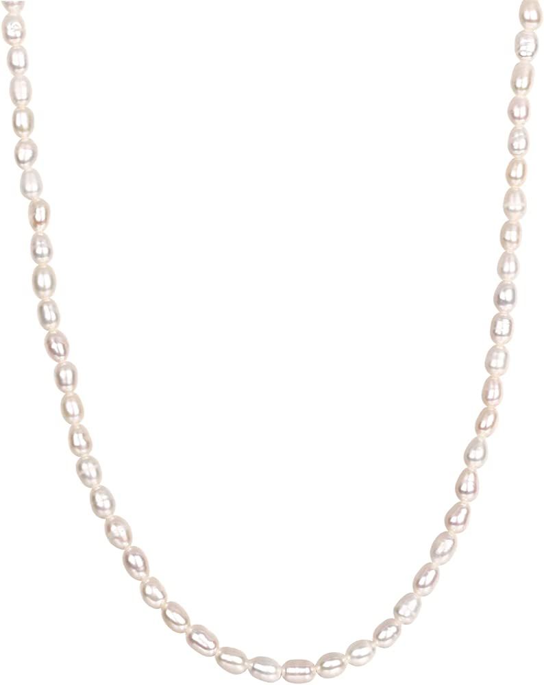 PAVOI 14K Gold Plated Freshwater Pearl Necklace for Women | Amazon (US)