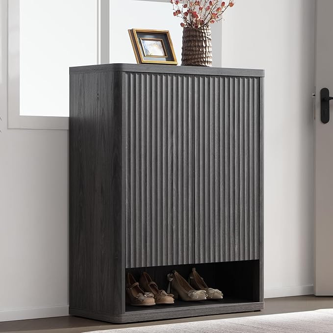 SICOTAS Shoe Cabinet 44" Tall Large Storage Organizer Modern Shoe Rack with Doors & 4 Shelves Mid... | Amazon (US)