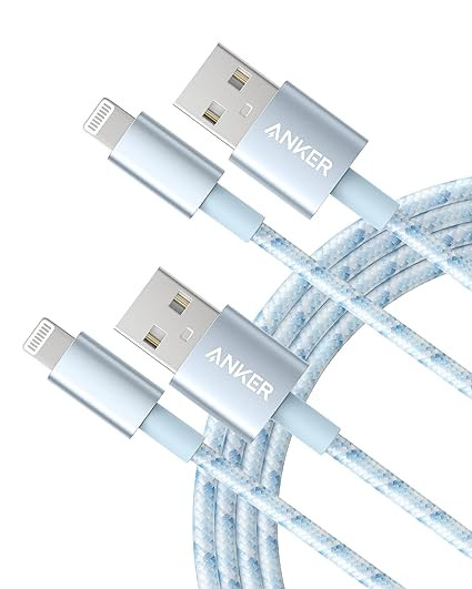 Anker 6ft Lightning Cable, 312 Cable, Premium Nylon USB-A to Lightning Cord, [2 pack] MFi Certifi... | Amazon (US)