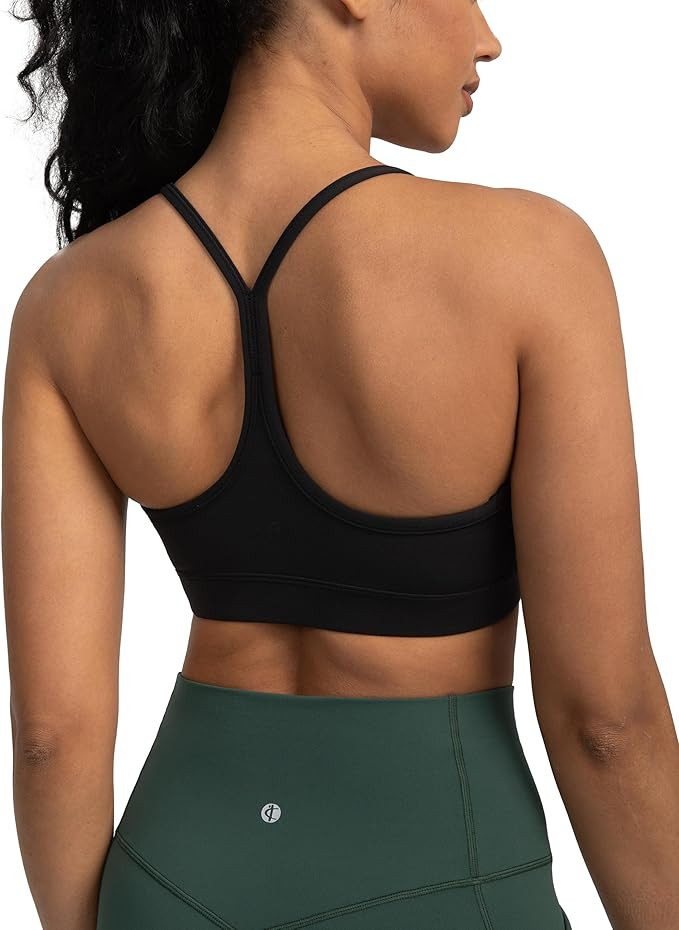 Colorfulkoala Women's Dreamlux Y Back Sports Bra Low Impact Padded Workout Top with Built in Bra ... | Amazon (US)