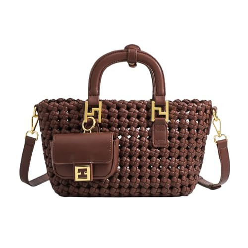 DSGUTWO Woven Tote Bag For Women, Fashion Crossbody Shoulder Bag, Casual Top-handle Handbags, and Travel Purses Phone Bag | Amazon (US)