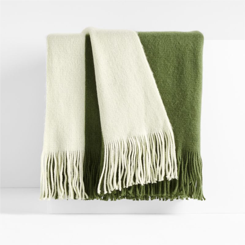 Tepi 70"x55" Moss Throw Blanket + Reviews | Crate & Barrel | Crate & Barrel