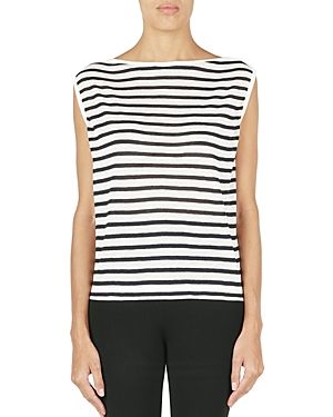 T by Alexander Wang Striped Boat Neck Muscle Tee | Bloomingdale's (US)