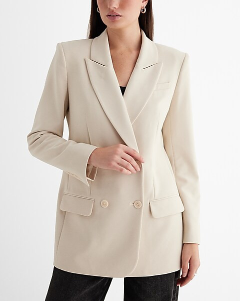 Double Breasted Corsage Blazer | Express