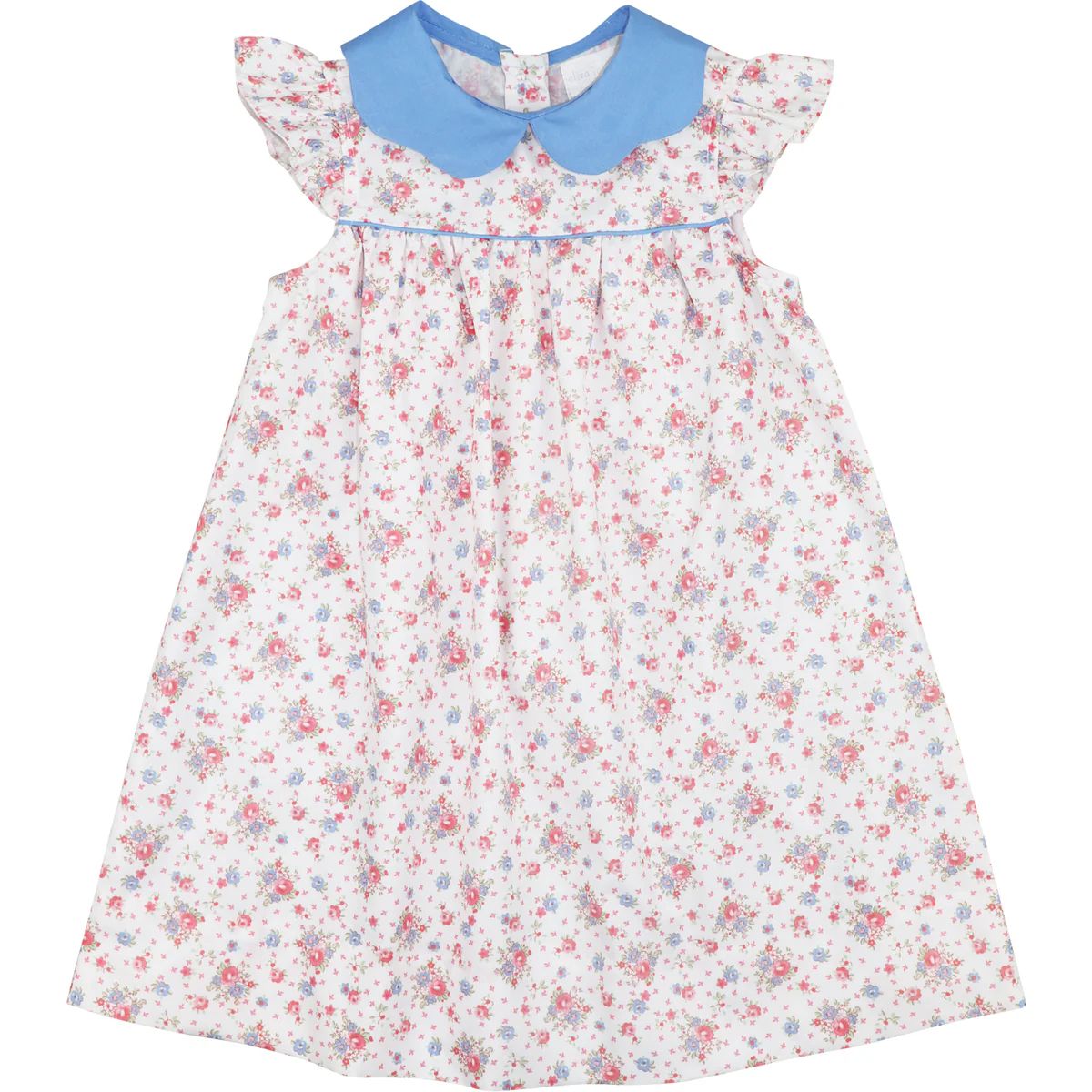 Pink And Blue Floral Dress | Eliza James Kids