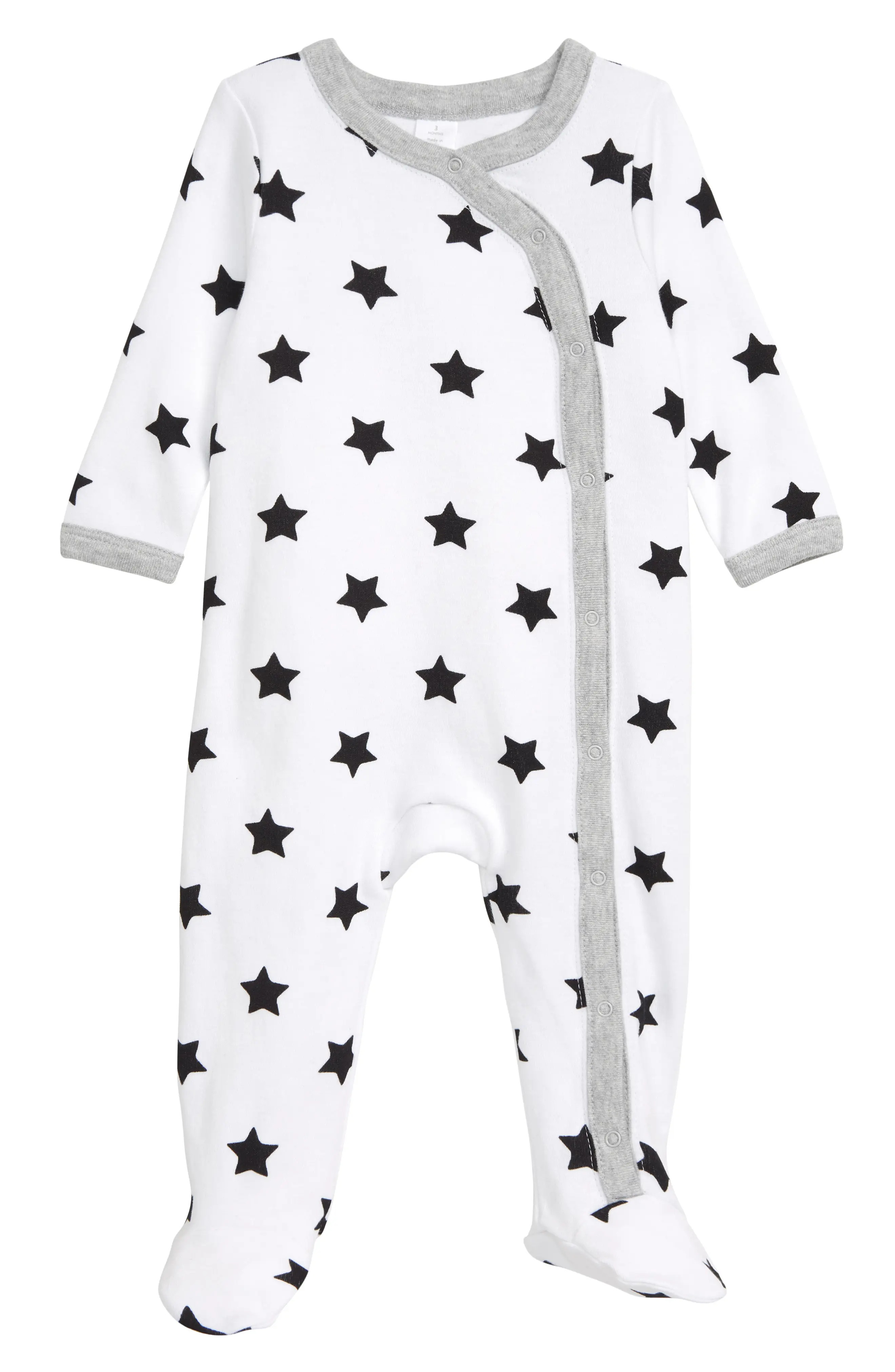 Infant Boy's Nordstrom Baby Print Footie, Size Newborn - White | Nordstrom