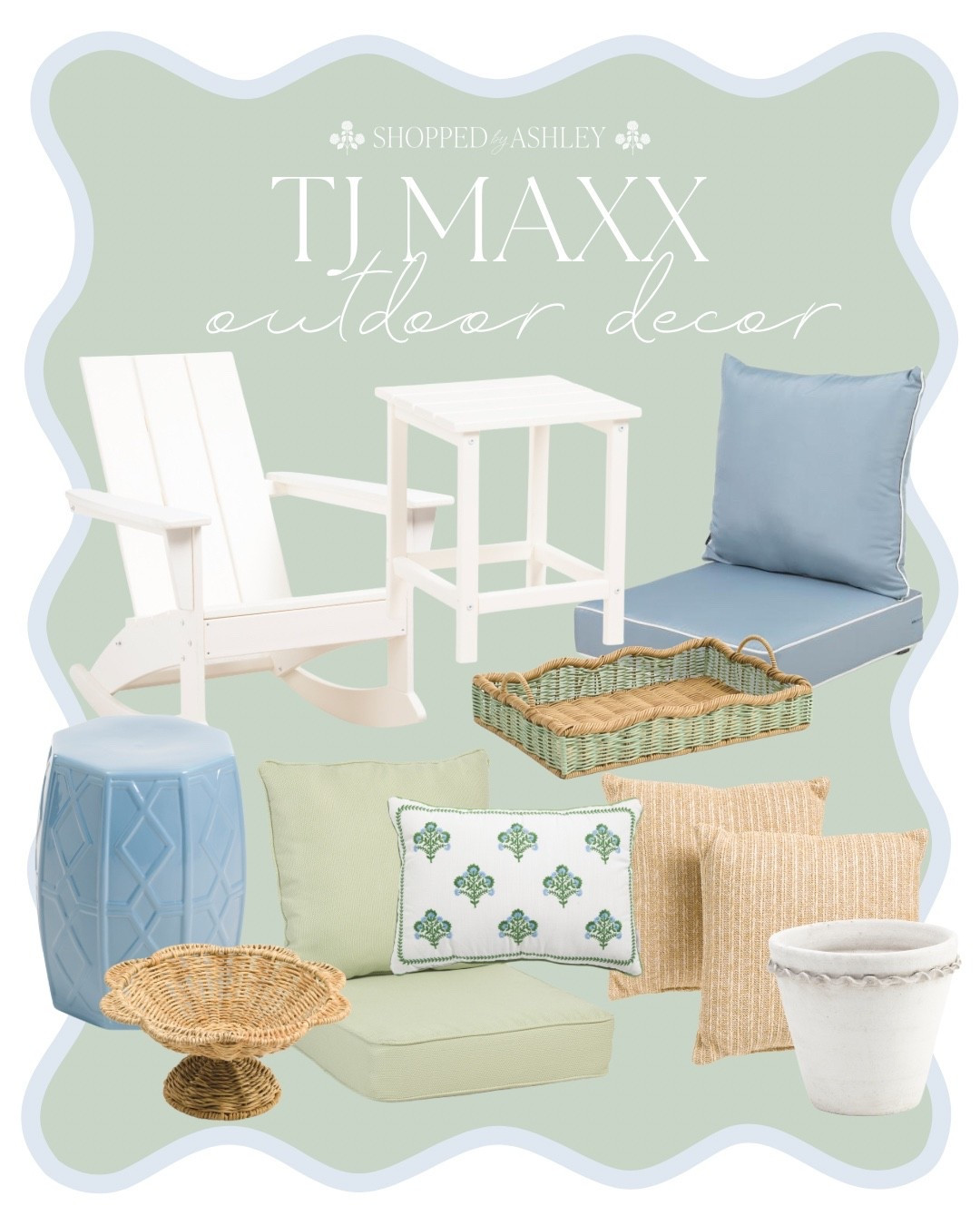 Ballard or TJ Maxx?! Can’t get over these designer inspired outdoor finds online at TJ Maxx right now 😍

Spring refresh, TJ Maxx finds, Polywood sale, Polywood chairs, HomeGoods finds, Grandmillennial decor, Serena and Lily style, patio decor, patio furniture, patio refresh  

#LTKHome