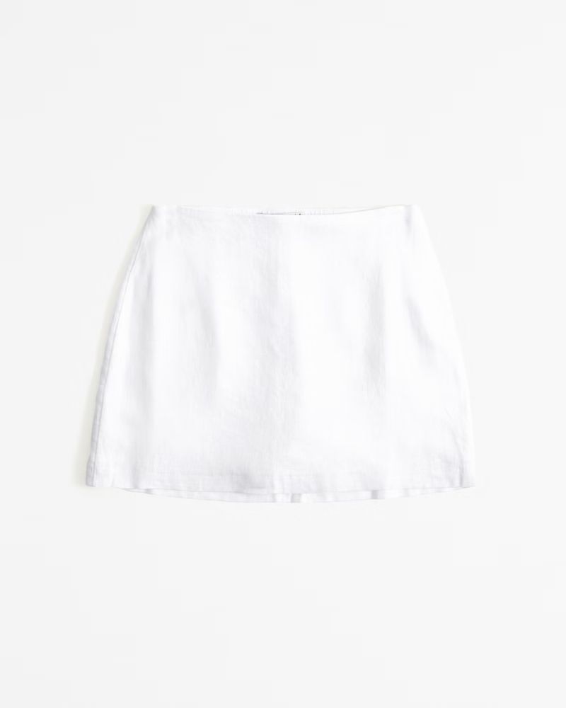 Women's The A&F Scarlett Linen-Blend Mini Skort | Women's Bottoms | Abercrombie.com | Abercrombie & Fitch (US)