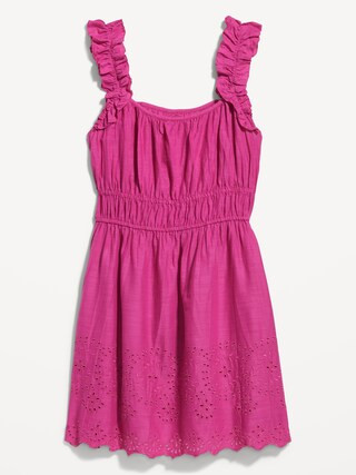 Waist-Defined Ruffle-Trimmed Mini Dress for Women | Old Navy (US)