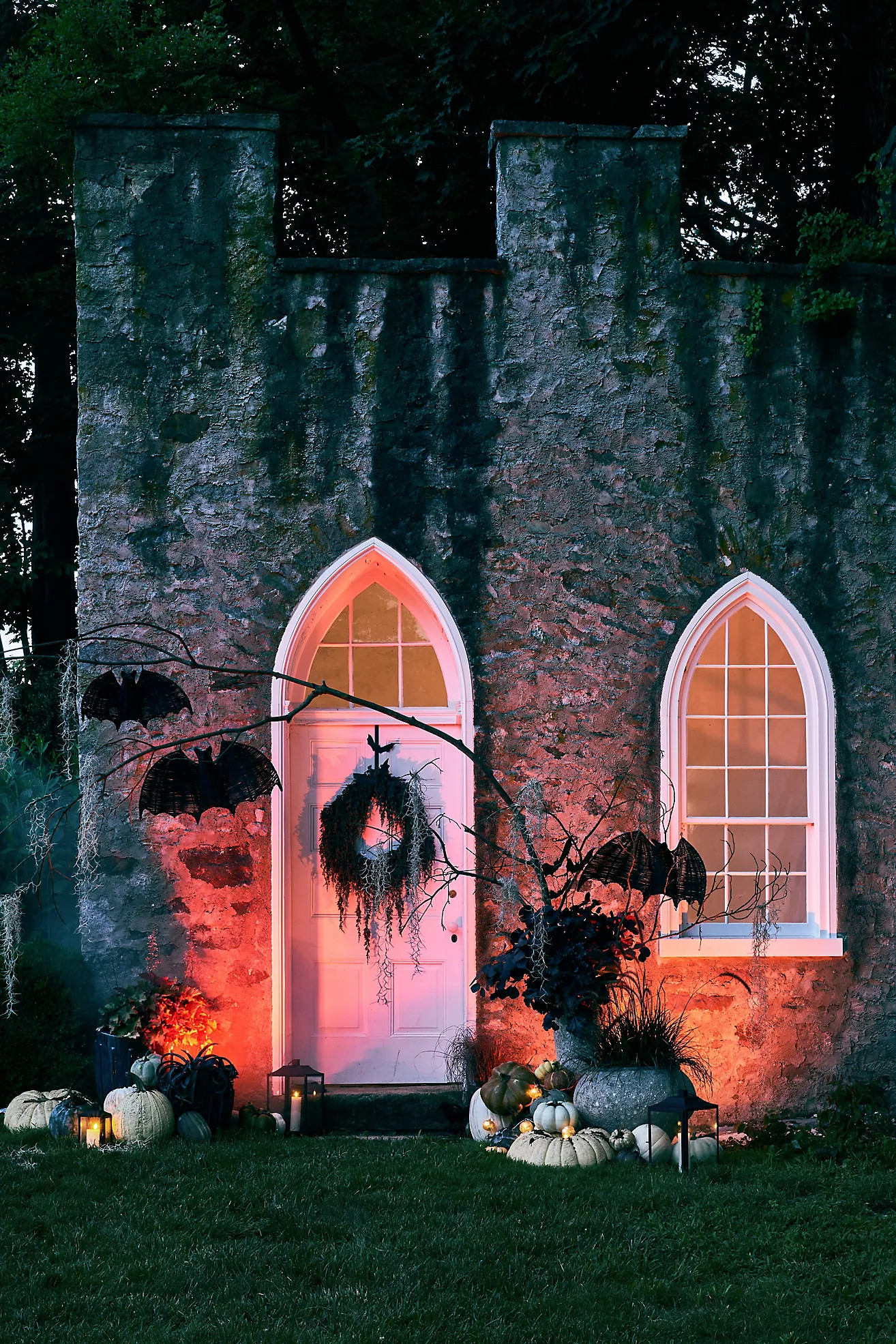Faux Trailing Wreath, Black | Anthropologie (US)