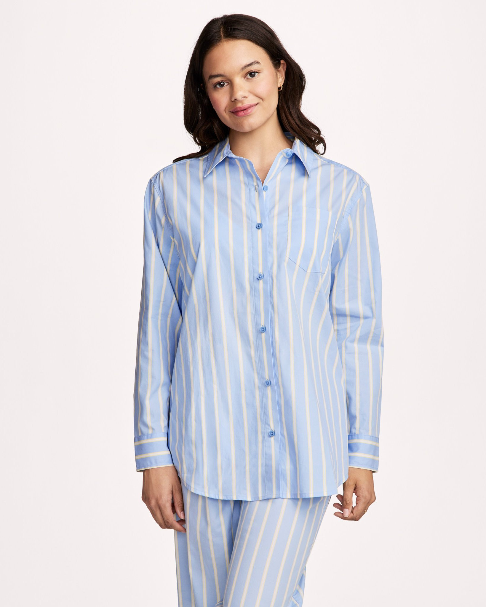 Cotton Poplin Long Sleeve Button Up | Jockey