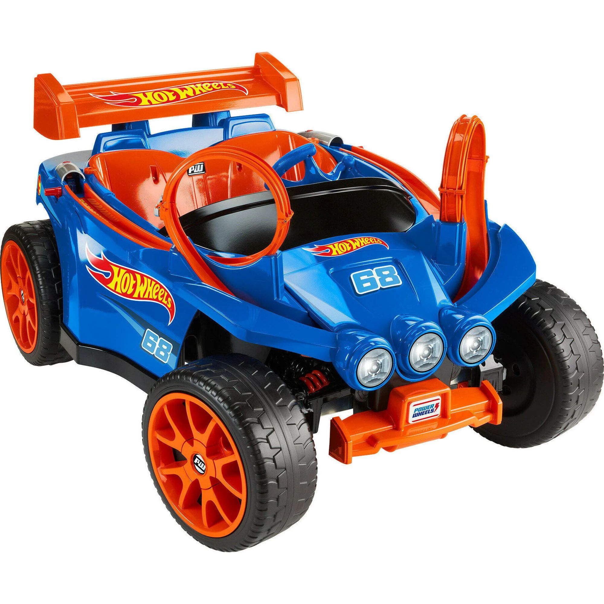 12V Power Wheels Hot Wheels Racer Battery-Powered Ride-On and Vehicle Playset with 5 Toy Cars | Walmart (US)